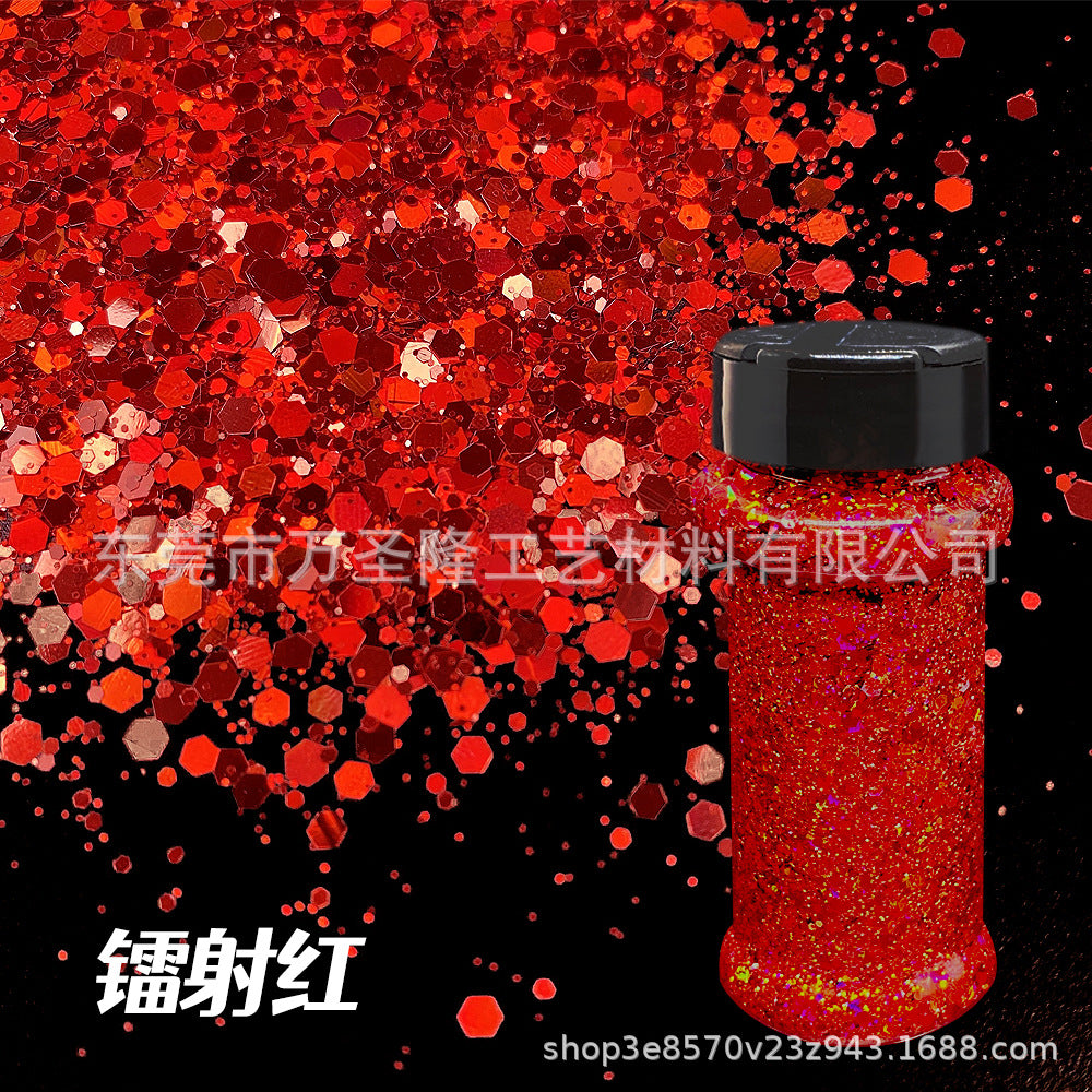 Wholesale Holographic Bottle Glitter Nail Art Colorful Sequins